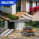 47.2'' Aluminum Shed Ramps (Pair), 880lbs Light Duty Loading Ramps for Lawn Mowers, Small Motorcycles, Dirt Bikes, 8.5" Wide Portable Anti-Slip Punch Plate Ramps for Shed Access