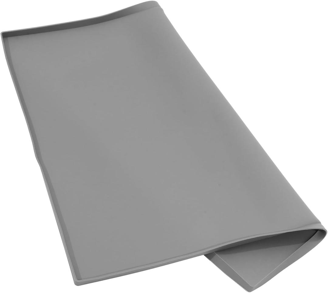 Washing Machine Top Silicone Dryer Top Cushion for Washer Non- Design Stain Versatile Use Laundry Rooms Grey