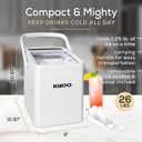 Igloo Automatic Self-Cleaning Portable Electric Countertop Ice Maker Machine With Handle, 26 Pounds in 24 Hours, 9 Ice Cubes Ready in 7 minutes, With Ice Scoop and Basket, White