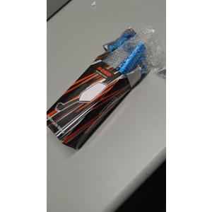 Pair Blue Rectangular Motorcycle Side Rearview Blind Spot Mirror