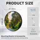24 inch Convex Mirror Acrylic, Safety Security Traffic Corner Mirrors, Adjustable Wide Angle View and Wall Mounting Corner Blind Spot, for Indoor Outdoor Garage School Classroom Warehouse