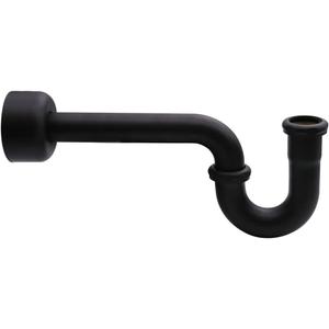Westbrass A400-1-62 1-1/2" OD 17 gauge P-Trap with High Box Flange, Matte Black