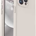 Vooii Compatible with iPhone 15 Pro Max Case, Upgraded Premium Silicone, [Camera Protection] [Soft Anti-Scratch Microfiber Lining] Shockproof Phone Case for iPhone 15 Pro Max 6.7 inch - Stone