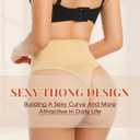 Yeblues Thong Shapewear Tummy Control for Women Seamless Shapewear Underwear Body Shaper Panties for Under Dresses (Beige, XXL)