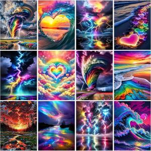 GREENCRUISE 12 Pack Diamond Painting Kits for Adults, 5D Diamond Art Kits for Beginners, DIY Full Drill Paint with Diamond, Home Wall Decor 12 x 16 Inch TYPE3