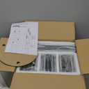 Crystal Floor Lamp for Living Room with Shelves, Industrial Modern Standing Black Lamp with Table for Bedroom, Glass Vintage Unique Tall 3-Lights Fancy Lamp with ON/Off Foot Switch (Warm White)