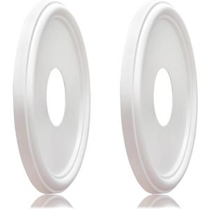 EIFHYT Molded Nylon Ceiling Medallion for Light Fixtures and Ceiling Fans 13"OD x 4"ID x 1-1/8"P (Fits Canopies up to 10-1/4") White