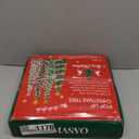 HMASYO 5 FT Pop Up Christmas Tree with Timer Lights, White Tinsel Christmas Tree with Snowflake Ornaments, Collapsible Artificial Pencil Tree Xmas Decoration for Home, Office, Easy Assembly