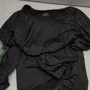 MANCYFIT Thermal Tops for Women Fleece Lined Shirt Long Sleeve Base Layer V Neck (Small, Scoop Neck-black)