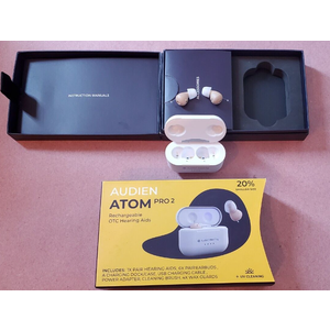 Audien ATOM PRO 2 Wireless Rechargeable OTC Hearing Aid - OPEN BOX