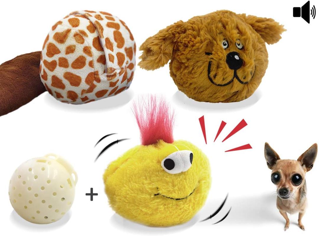 Interactive Dog Toy, Plush Electric Dog Toy, Vibrating and Squeaky, Battery Operated, Prevent Boredom for Pets (Kit)