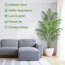 Artificial Palm Tree 6ft Tall Fake Palm Tree Indoor Decor with 18 Trunks and Real Bark Design Faux Tropical Areca Palm Silk Floor Plant in Pot for Home Office Living Room Bedroom Decor 2pcs