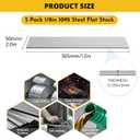 5 Pack 1095 Steel Flat Stock Bar,12 x 2 x 1/8 Perfect Knife Making Steel Barstock for Hobbyist and Professional Use,High Carbon Steel with Strict Quality Standards for DIY Knife Making