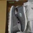 Skechers Women's Summits Dazzling Haze Hands Free Slip In Sneakers (9, Grey Mint)