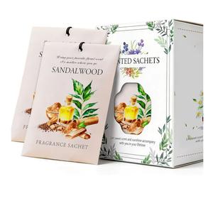 Sandalwood Scented Sachet Bags - 12 Pack Drawer & Closet Freshener, Long Lasting Odor Eliminator for Wardrobes, Cars & Storage, Home Fragrance Air Freshener Sachets