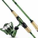 Eupheng Windshadow Ultralight Fishing Rod and Reel Combo, 2-Piece Carbon Fiber Spinning Rod & 9+1 BB Spinning Reel Combo, Sensitive Trout Crappie Fishing Set, 20LBS Drag, 6'0" / 6'6"