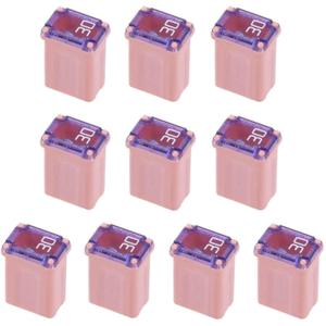 10 Pack 608830 30 Amp Micro Cartridge Fuses Micro Fuse FMM Mcase Micro Female Fuses