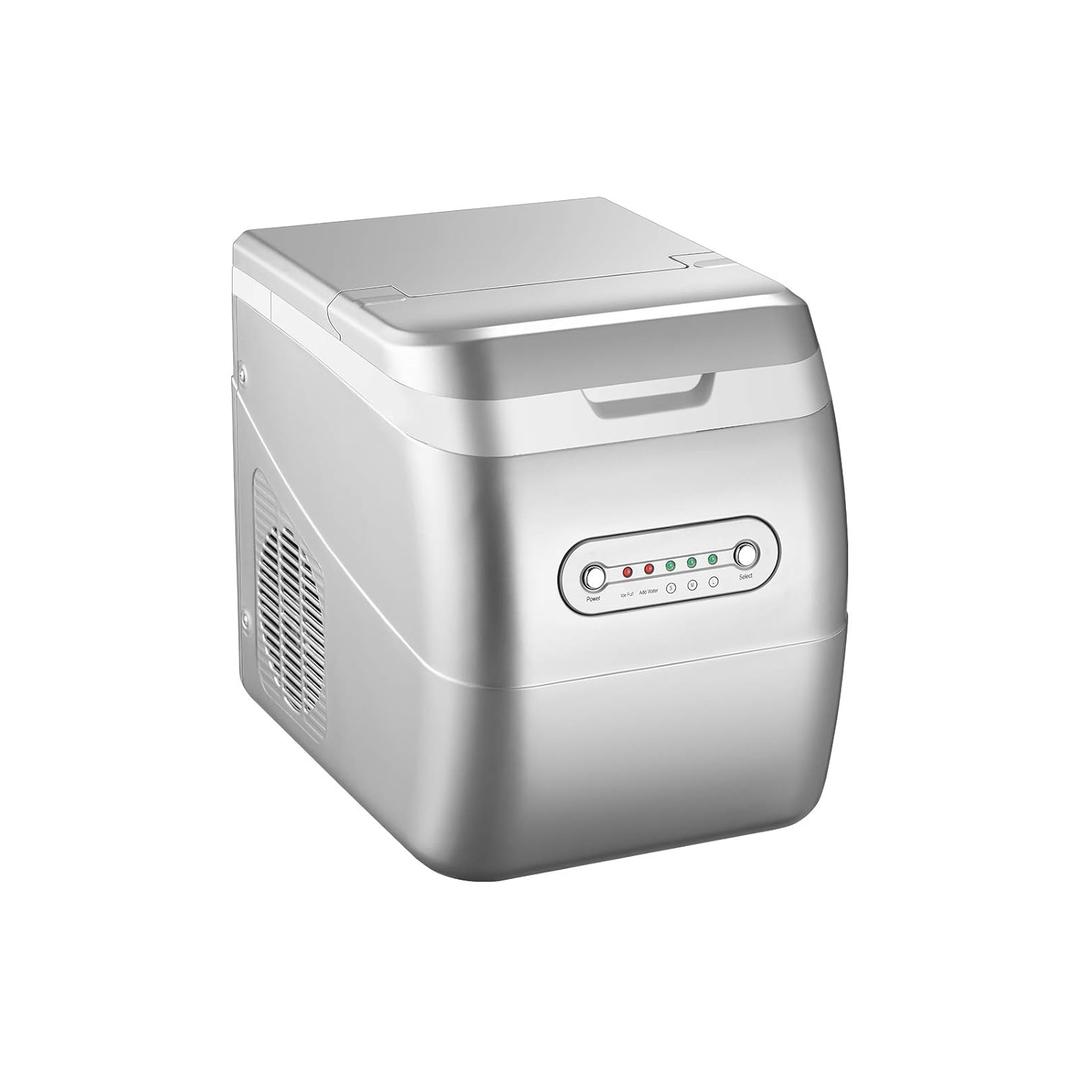 Portable Ice Maker Machine for Countertop, 3 Sizes Bullet Shaped Ice, 9 Ice Cubes Ready in 7 Minutes, with Ice Scoop and Basket for Home/Office/Bar