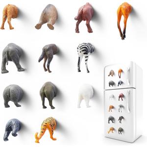 12Pcs Add Some Humor and Funny to Your Fridge with Our Wild Animal Butt Magnets - Perfect for Home Refrigerator Magnets for Adults or Kids (Animal Butts)