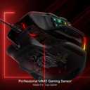Redragon M811 Aatrox MMO Gaming Mouse, 15 Programmable Buttons Wired RGB Mouse w/Ergonomic Natural Grip Build, 10 Side Macro Keys, Software Supports DIY Keybinds & Backlit