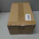 Bdor Lighted Ceramic Christmas Village Decor  11" White LED House Scene with Golden Merry Christmas Sign  Battery Operated Holiday Tabletop Decoration for Mantel, Shelf, or Window