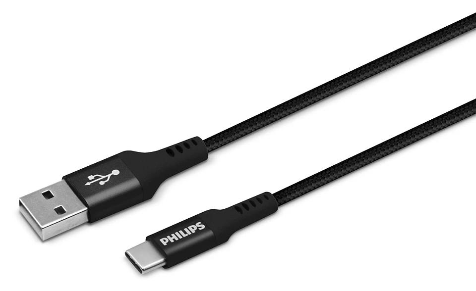 Philips USB-A to USB-C Braided Charging Cable