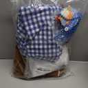 Adult Oktoberfest Costume Outfits Men Bavarian Funny Costumes Set for Halloween Party Beer Festival (Large, Blue)