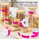 4 x PARLAIM 14 X 40mm (0.55"x1.57") Tear-Resistant Thermal Label, 4 Rolls 640pcs OEM Label Tape Replacement Compatible with D30 Label Maker Perfect for Home/Office/School, Fluorescent Pink