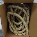 3/4 x 150FT, High Force Braided Polyester Arborist Tree Rope, 24 Strand Bull Rope, Pulling Rope, Heavy Duty Tree Rope for Swings, Camping (White, Yellow, Black)