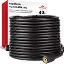 YAMATIC Pressure Washer Hose 40FT 1/4" Kink Resistant M22 Brass Fitting Power Washer Hose Replacement for Ryobi, Troy Bilt, Greenworks, CRAFTSMAN & More High PressureWashers, 3200 PSI