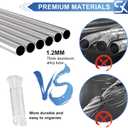 25FT Sectional Flag Pole Kit, Extra Thick Heavy Duty Aluminum Flagpoles for Outside House Inground with 3'*5' American Flag and Black Ball Topper for Residential or Commercial Use, Silvery
