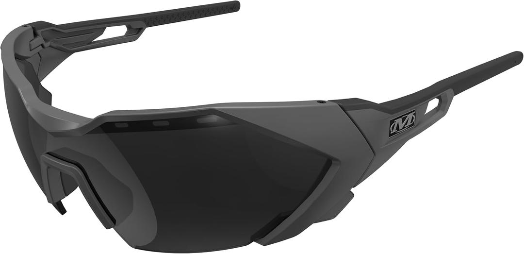 Mechanix Wear: Vision Type-E Safety Glasses with Advanced Anti Fog, Scratch Resistant, Grey Half Framed Protective Eyewear, Lightweight, Adjustable Arms and Nose, For Outdoor Use (Smoke Lens), One Size