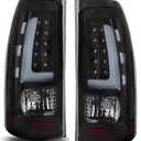DWVO Tail Light Assembly Compatible with 1999-2006 Chevy Silverado 1500/2500, 01-06 Silverado 1500HD/2500HD/3500, 99-02 GMC Sierra 1500 2500 3500 Tail Lights Replacement LED Tail Lamps (Smoke Lens)