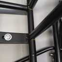 Rear Bike Rack with Basket, 110 LB Capacity Universal Bike Basket Rear, Aluminum Alloy Bike Cargo Rack for Back of Bike with Free Bungee Cord & Waterproof Cover & Installation Tool