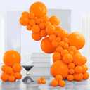PartyWoo Orange Balloons 130pcs Different Sizes of 18 12 10 5 Inch Matte Fall Balloon Arch Kit Garland for Thanksgiving Halloween Little Cutie Baby Shower Birthday Party Decorations Orange-Y9