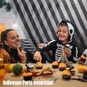 RunNico Black & White Striped Gossamer Roll, Halloween Gossamer Table Decor