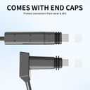 75FT/23M Starlink Cable Extension Kit - Waterproof Gray with End Caps, Replacement Satellite Cable for Starlink Rectangular Satellite V2 - Essential Starlink Accessories (23m)