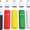 ABLAZE 64GB USB 3.0 Flash Drives 5 Pack with Type C Adapters, Thumb Drives 64GB USB Sticks Memory Sticks Pendrives for PC/Smartphones/Computer