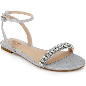 Jewel Badgley Mischka Women's Daria Flat Sandal (7)