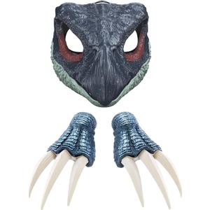 Mattel Jurassic World Dominion Therizinosaurus Role-play Set, Dinosaur Mask with Sound & Slasher Claws, Costume Accessories