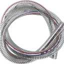 JoyTube 1"ID x 1-1/4"OD Steel Wire Suction Vinyl PVC Flexible Tubing, High Pressure Heavy Duty UV Chemical Resistant Clear Thick Suction Tube Hose, 3.3 FT