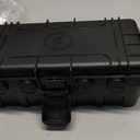 Medium Outdoor Electrical Box (11.6x5.2x4.1 inch), IP54 Waterproof Extension Cord Cover w/ 6 Cable Entry, Weatherproof Connection Box for Power Strip, Plug, Timer, Holiday Lights, Black