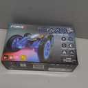 Force1 Tornado Blue LED Remote Control Car for Kids- Double Sided Driving Fast RC Cars 360 Flips, Outdoor 4WD Off Road Stunt RC Car, All Terrain Tires, RC Crawler Rechargeable Battery, 2.4GHz Remote