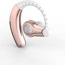 Wireless Headset with Mic,Unmatched Comfy Wireless Earbud w/ 8 Hrs, HiFi Sound Cell Phone Earpiece Hands Free Headphone Compatible with Android/iPhone/Smartphones/Laptop, Rose Gold