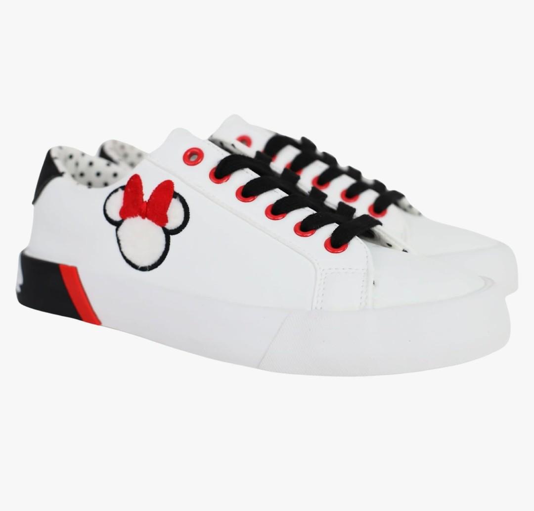 Minnie Mouse Womens Sneakers Low Court Lace Up size 6