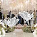 Wedding Butterfly Floor Lamp-Creative Butterfly Ceiling Lights Decoration,Adjustable Height Romantic Wedding Decoration Lights (White, 60 cm/23.6 inch & 2PCS)