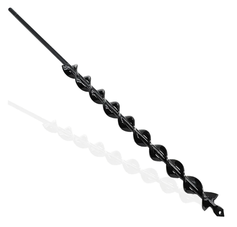 TCBWFY 24 Inch Auger Drill Bit for Planting - 1.2"x24" Long Handle Easy Planter Garden Auger - Bulb & Bedding Plant Augers - Post Hole Digger for 3/8”Hex Drive Drill