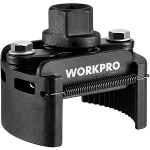 WORKPRO Universal Oil Filter Wrench Adjustable with Auto-Clamp Spring, Oil Filter Removal Tool, Oil Filter Change Set, Ideal for Engine Filters, Conduit, & Fittings