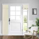 WdFour Side Curtains for Window, Elegance French Door Curtains for Privacy, Easy Installed Panels, Room Darkening Curtains (12W x 70L, 1 Panel, Ivory)