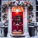 5 x Zhengmy 24 Pcs Long Velvet Bows Glitter Christmas Ornaments Vintage Large Velvet Glitter Christmas Swag Staircase Wreath Tree Topper Bows Large Bow for Outdoor, 6.3 x 12 Inch(Black)